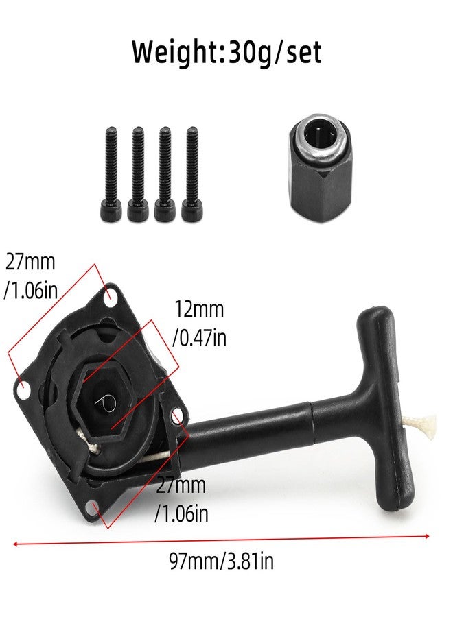 POLANTA R020 Engine Pull Starter & 12mm One Way Bearing R025 Hex Nut Compatible with 1/10 RC Nitro Trucks Vertex VX 16 18 SH 21 Engines - Image 4
